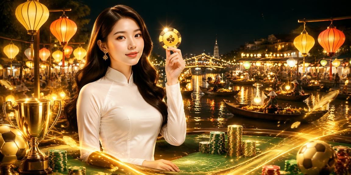 Không khí xem bóng đá và cá cược tại Hội An với trang phục áo dài truyền thống